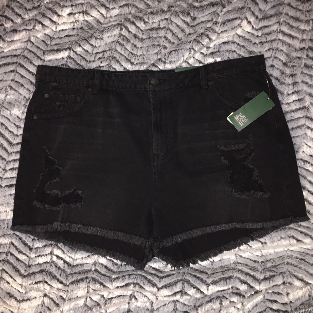 Black Denim shorts